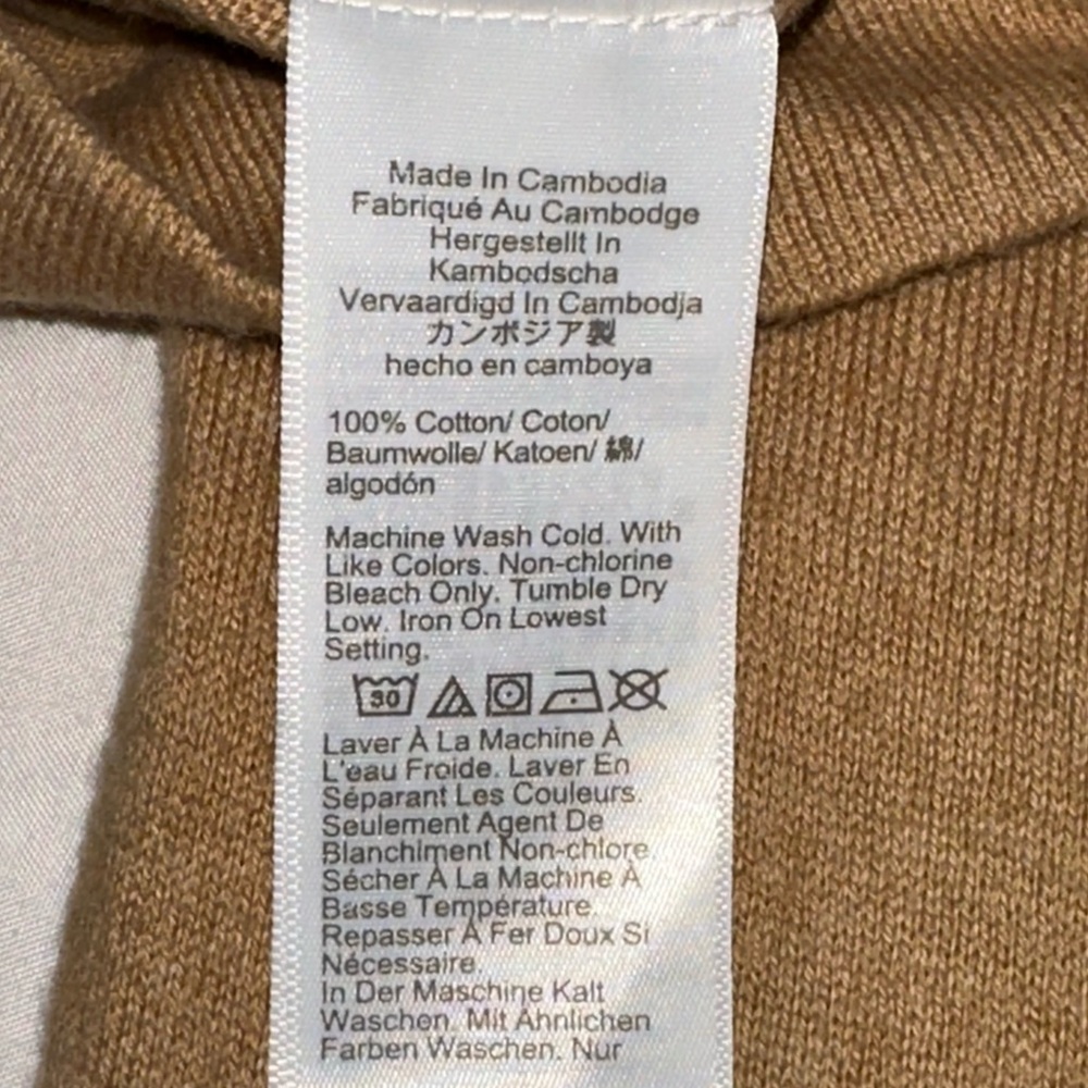 J. Crew Women's Light brown /Tan Long Sleeve w/ Pink Heart- medium- Cotton - Picture 12 of 14